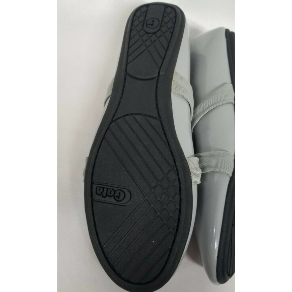 Gola Gray Faux Patent Leather Slip On Ballet Flats - Picture 9 of 12